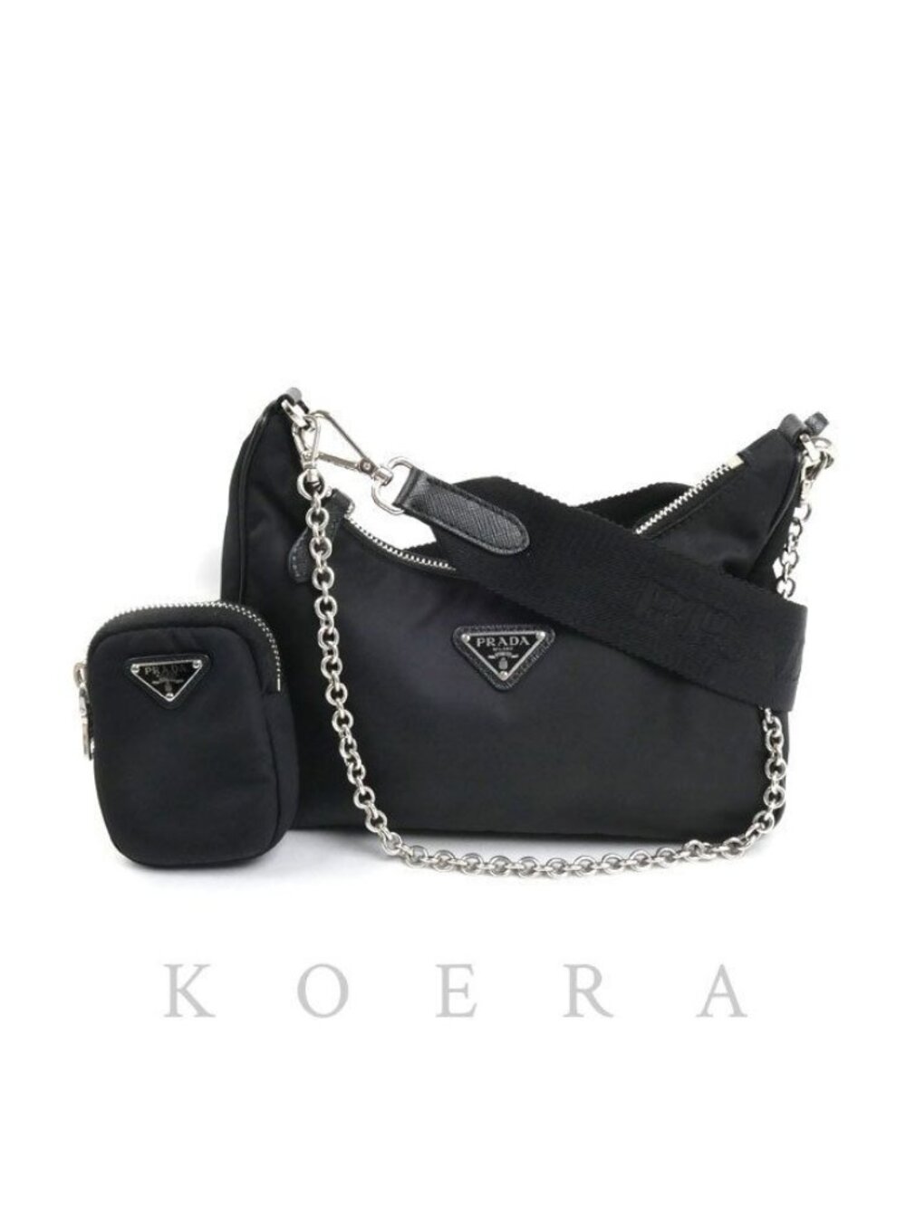 Prada Re Edition 2005 Re-Nylon Shoulder Bag Black